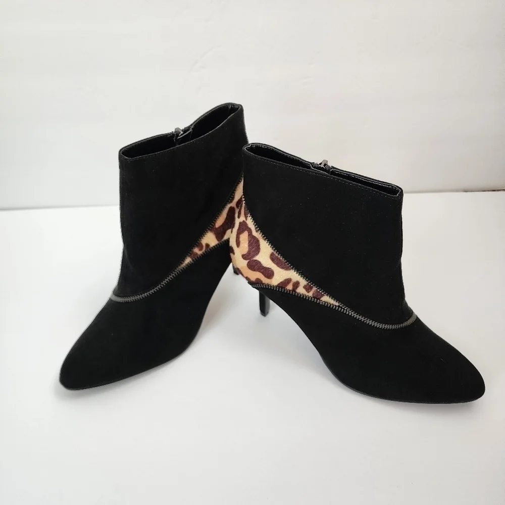 Kelly And Katie Faux Suede Leopard Print Pony Hair 4
